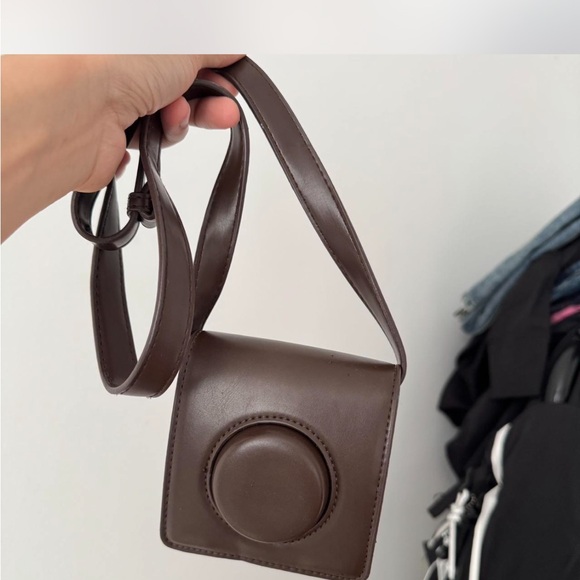 Brown PU Leather small Crossbody Bag - Picture 1 of 5